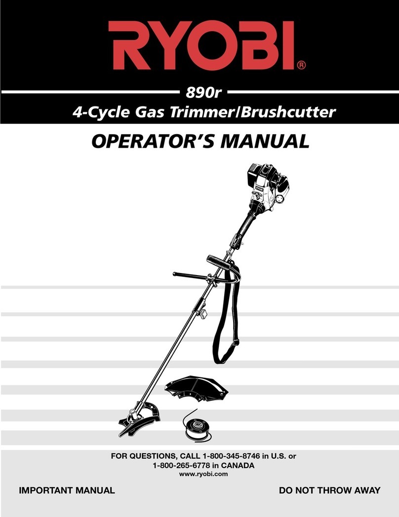 Ryobi 890r Operator's manual