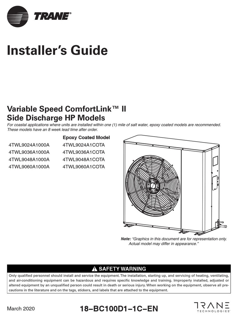 Trane Variable Speed ComfortLink II Assembly instructions