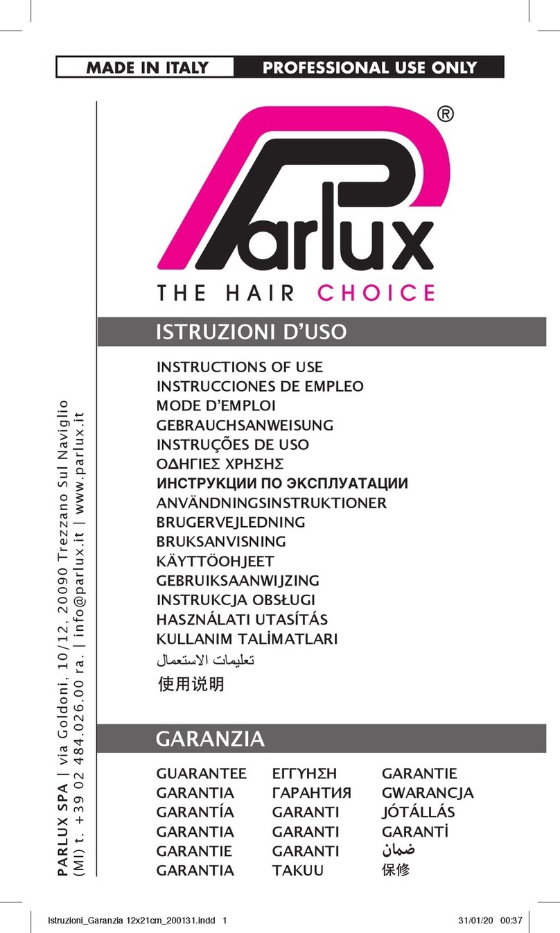 Parlux 1800 Instructions for use