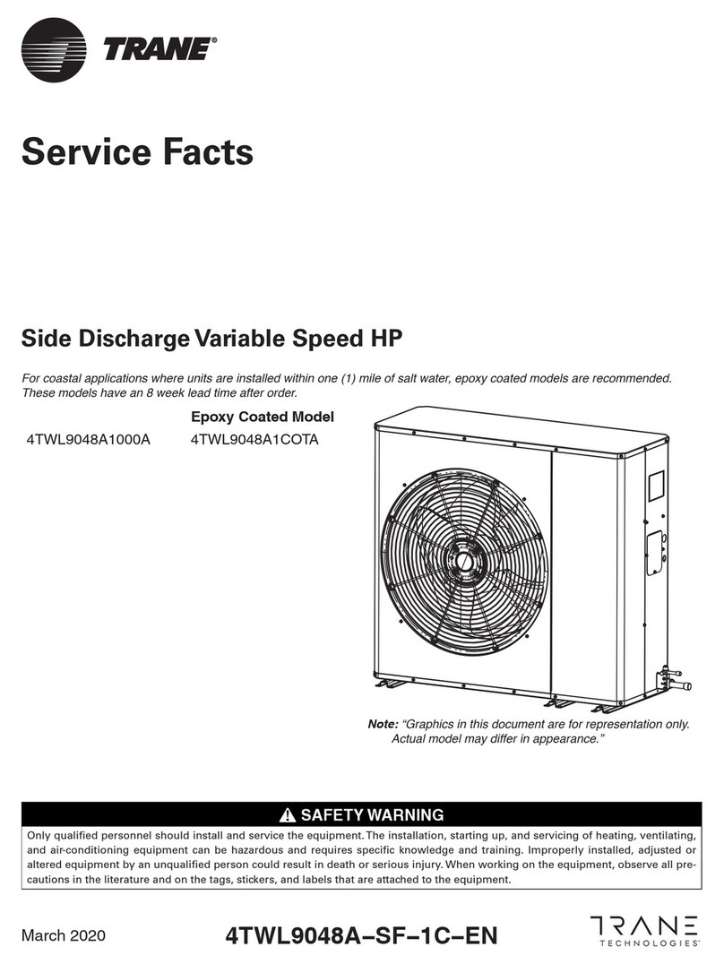 Trane 4TWL9048A1000A Service manual