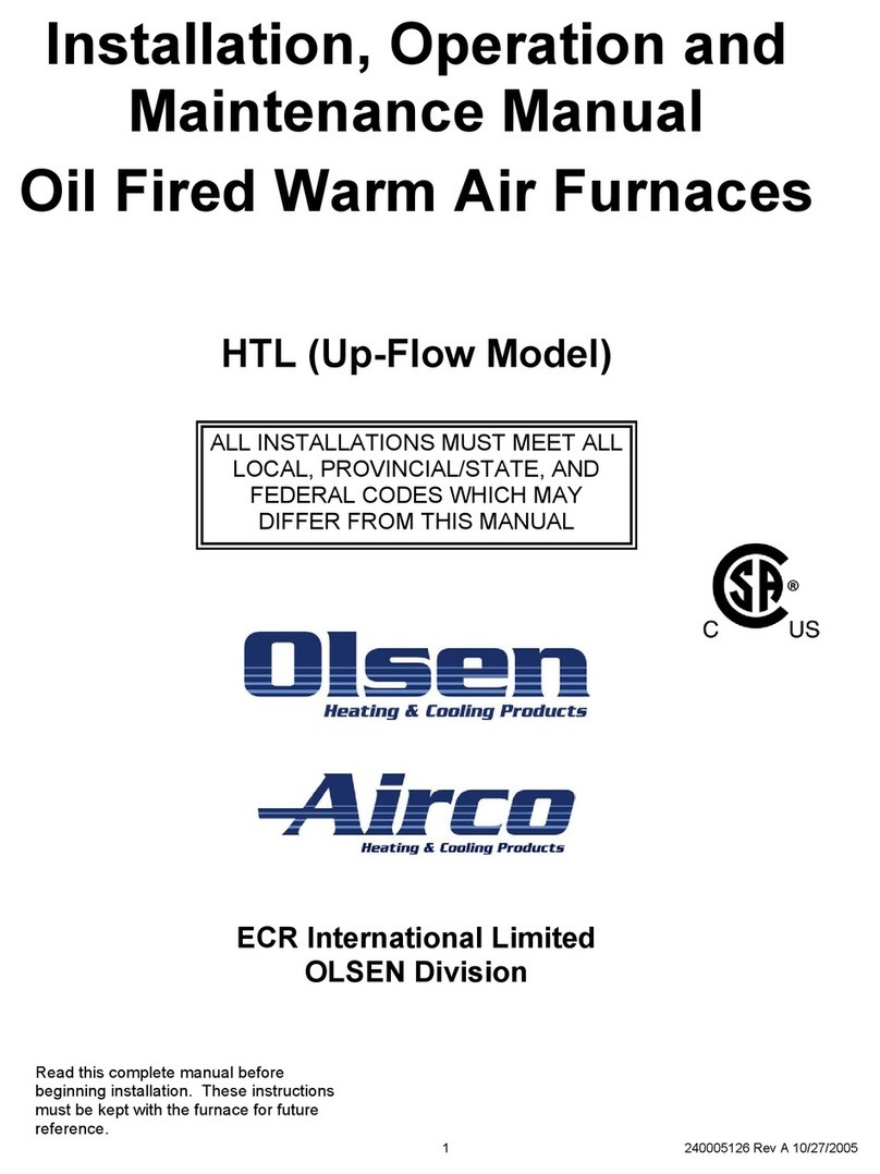 Olsen Airco HTL Series Installation, operation and maintenance manual