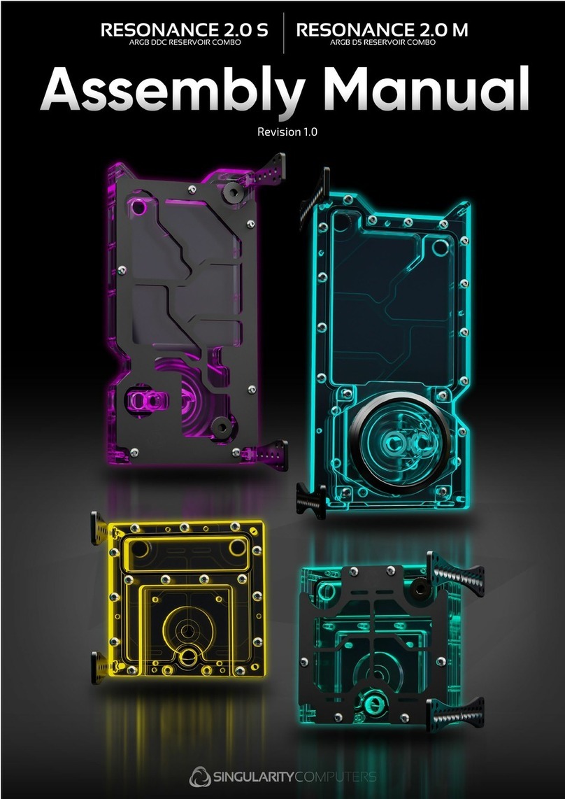 SINGULARITY COMPUTERS RESONANCE 2.0 S ARGB DDC Reservoir Combo User manual