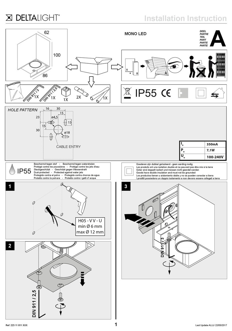 Delta Light MONO LED 223 11 811 Series User manual Delta Light MONO LED 223 11 811 Series User manual