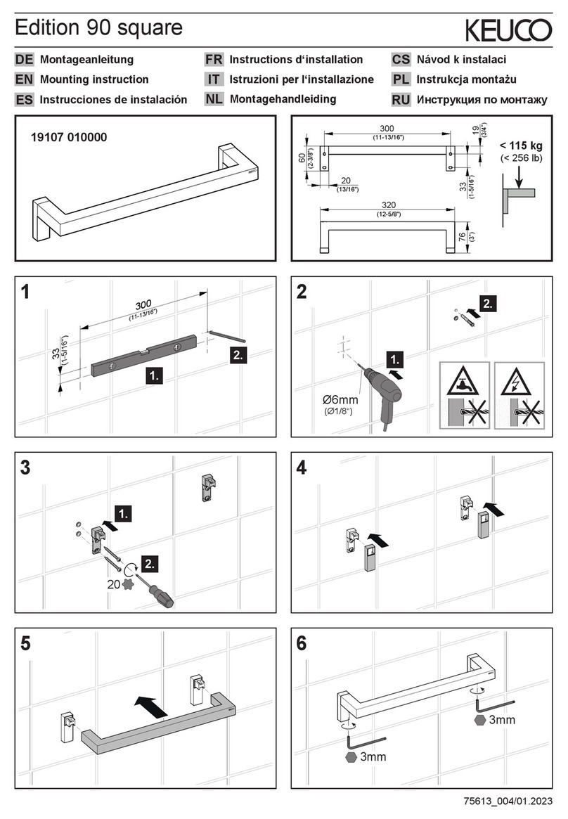 KEUCO Edition 90 square Mounting instruction