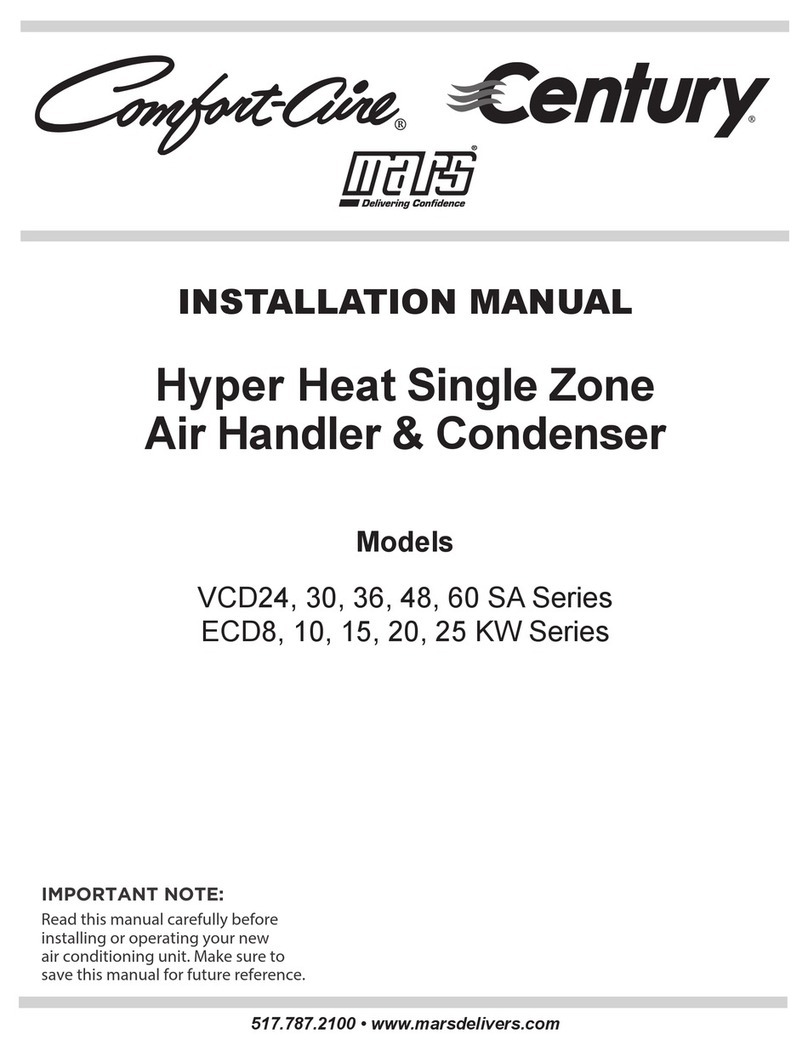 Mars Comfort-Aire Century VCD24 SA Series User manual