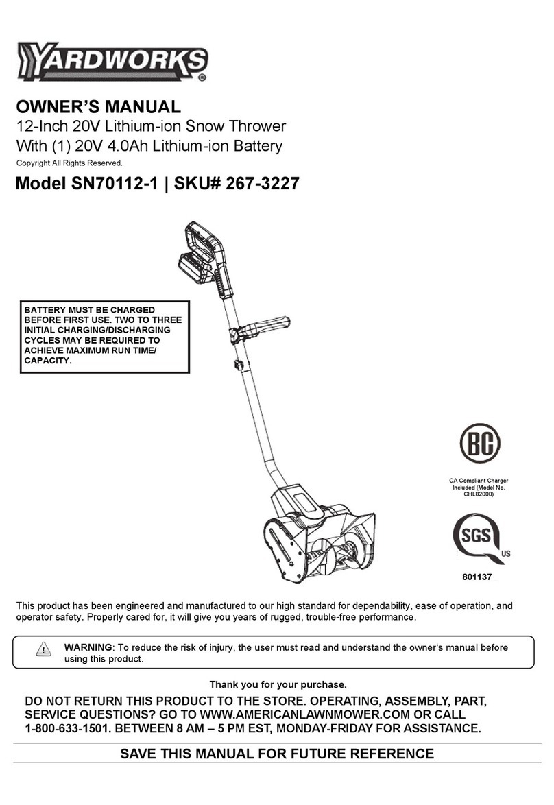 Yard Works SN70112-1 owner's manual