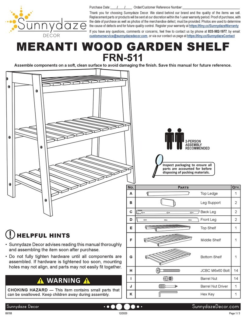 Sunnydaze Decor MERANTI FRN-511 quick start guide