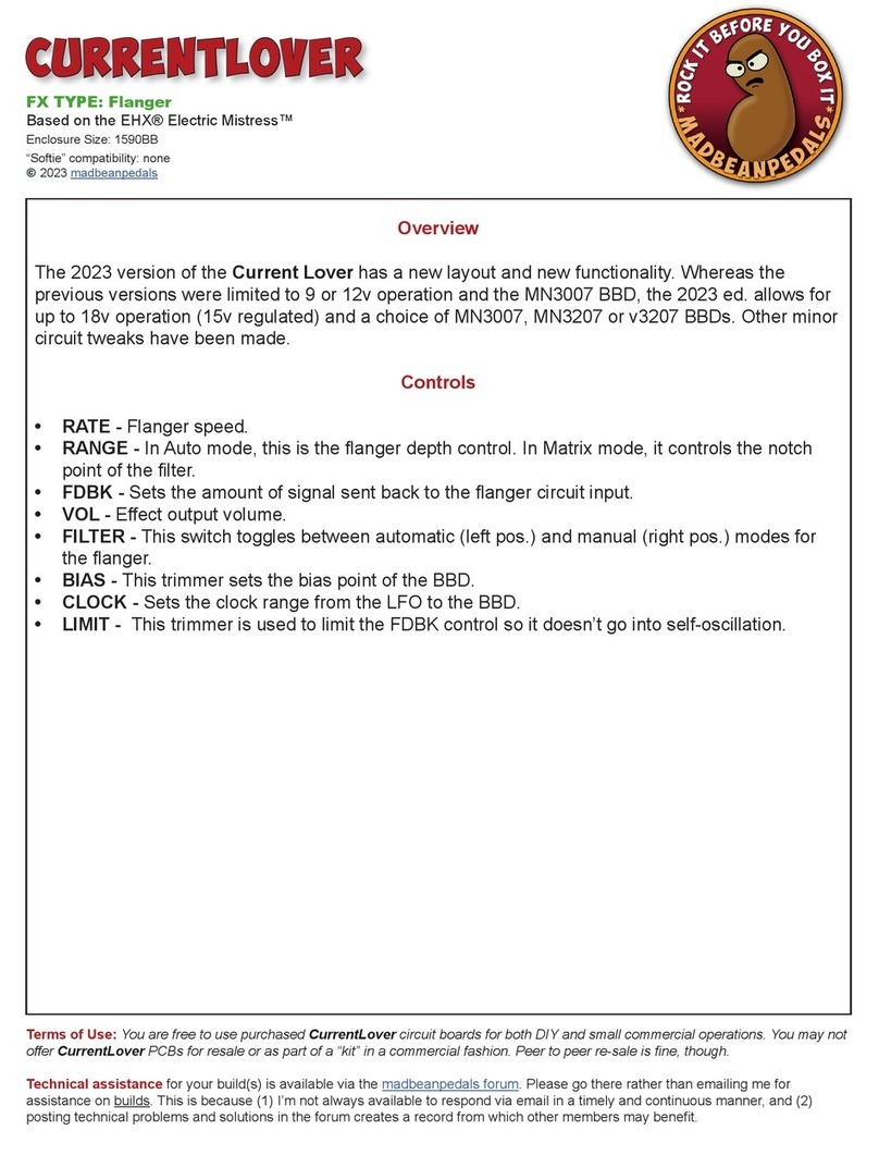 Mad Bean Pedals Current Lover manual