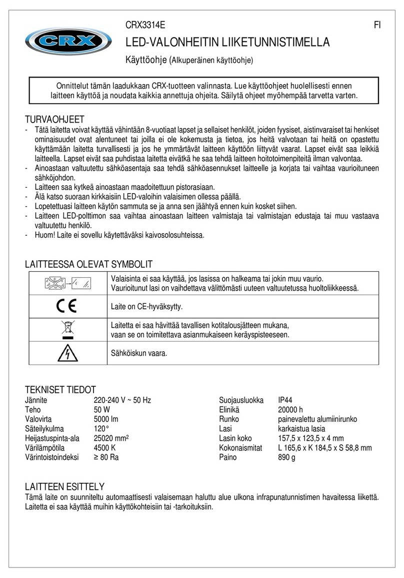 CRX CRX3314E instruction manual