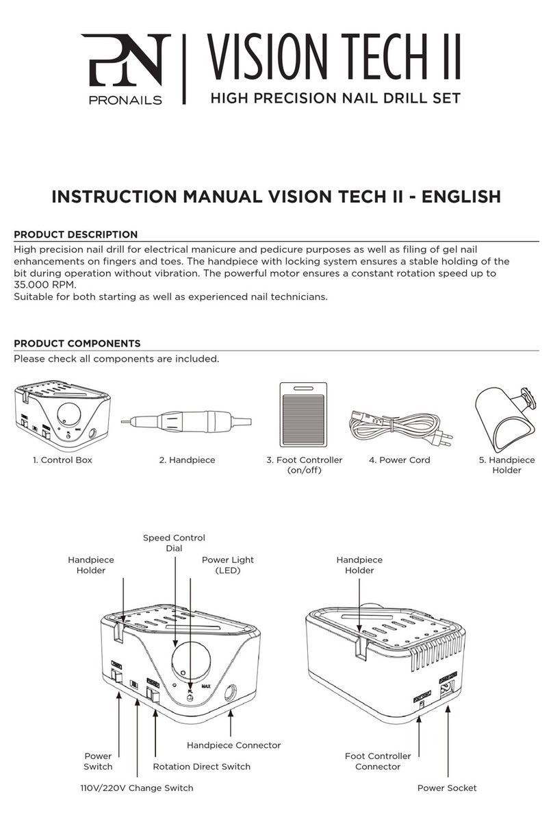 PRONAILS VISION TECH II instruction manual