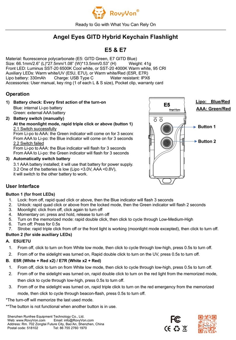 RovyVon E5 User manual