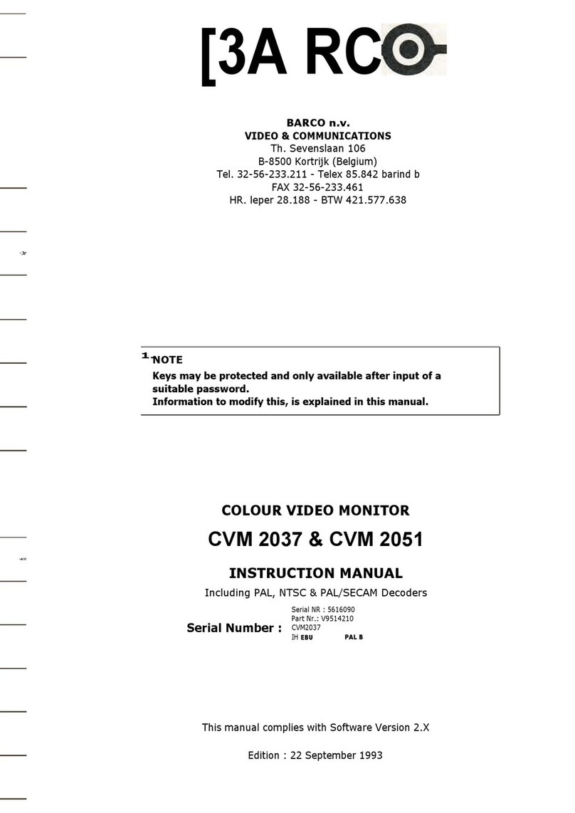 Barco CVM 2037 User manual