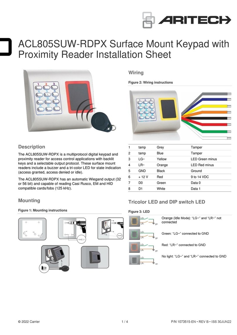 Aritech ACL805SUW-RDPX Assembly instructions