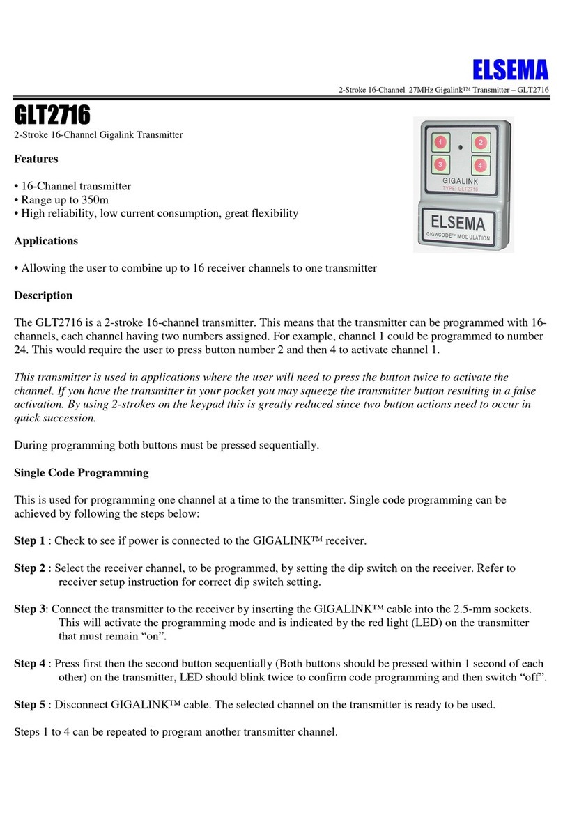 Elsema GLT2716 User manual