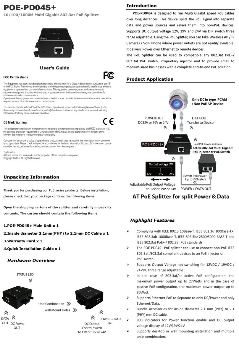 Cerio POE-PD04S+ user guide