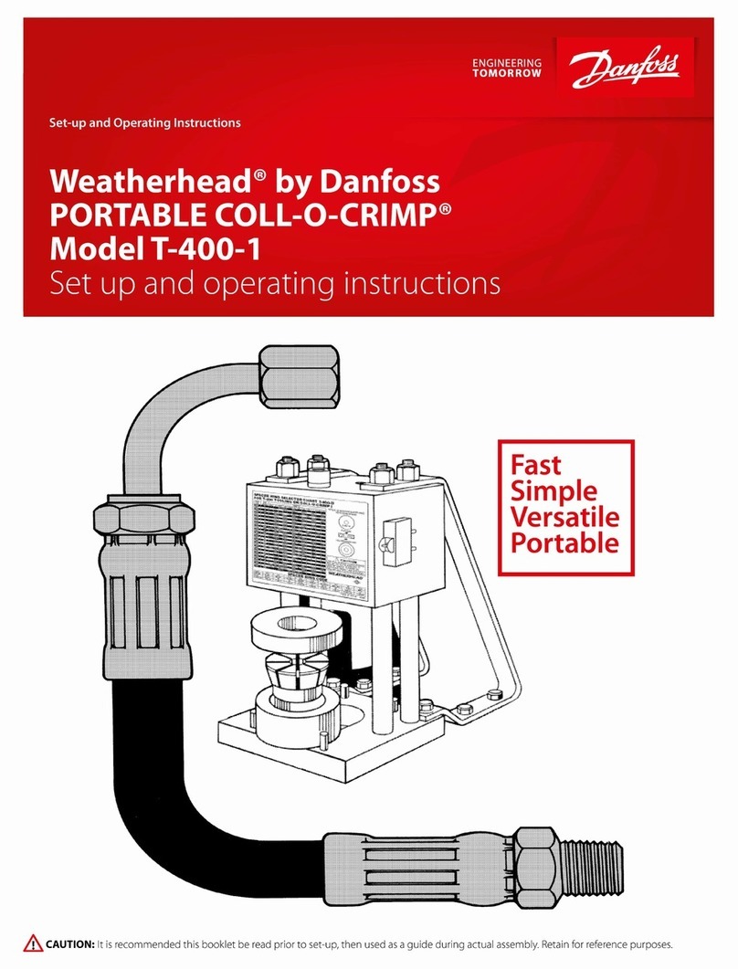 Danfoss Weatherhead Coll-0-Crimp T-400-1 Set up and operating instructions