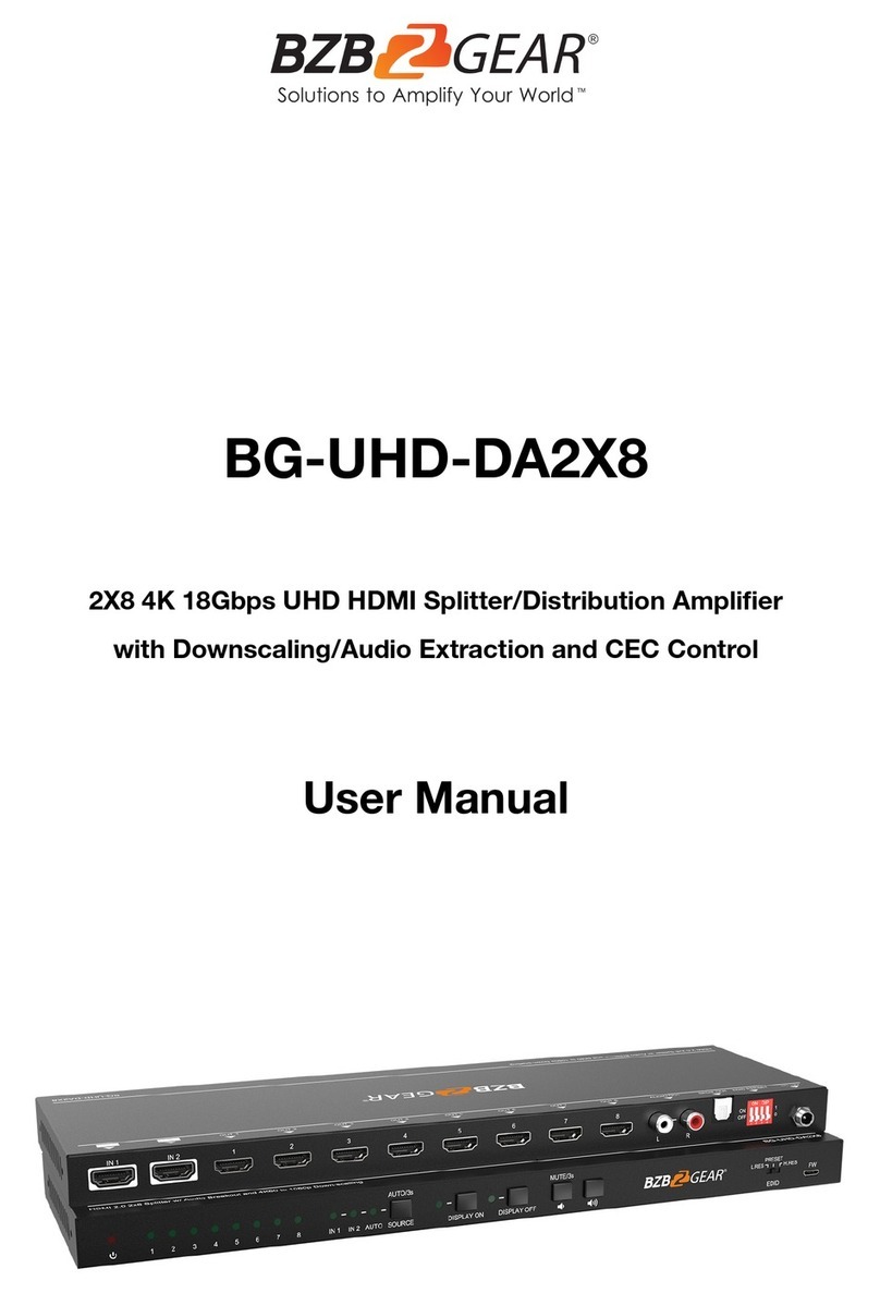 BZB Gear BG-UHD-DA2X8 user manual