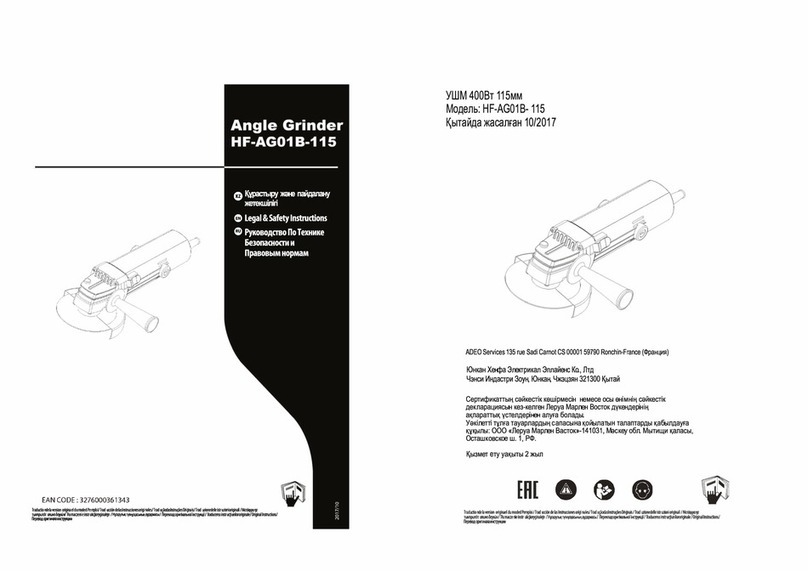 Hilti HF-AG01B-115 Legal and Safety Instructions