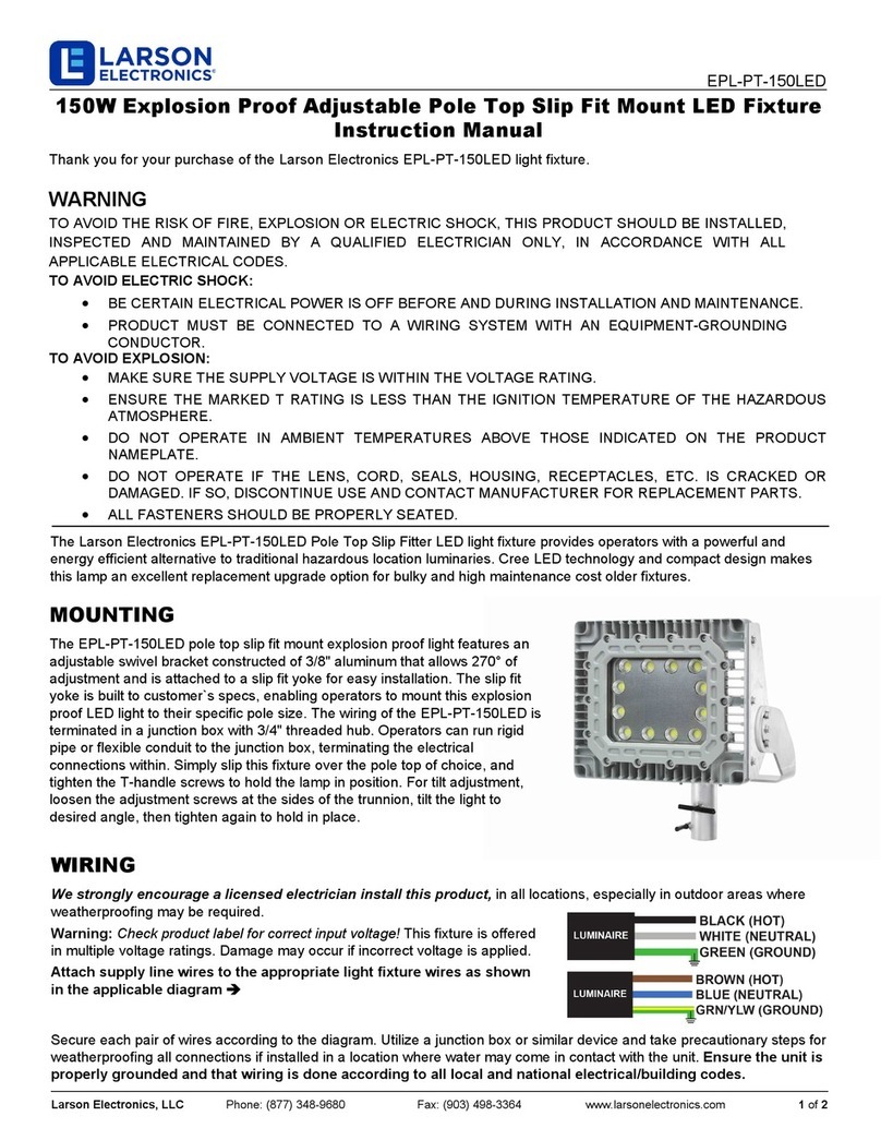 Larson Electronics EPL-PT-150LED User manual Larson Electronics EPL-PT-150LED User manual
