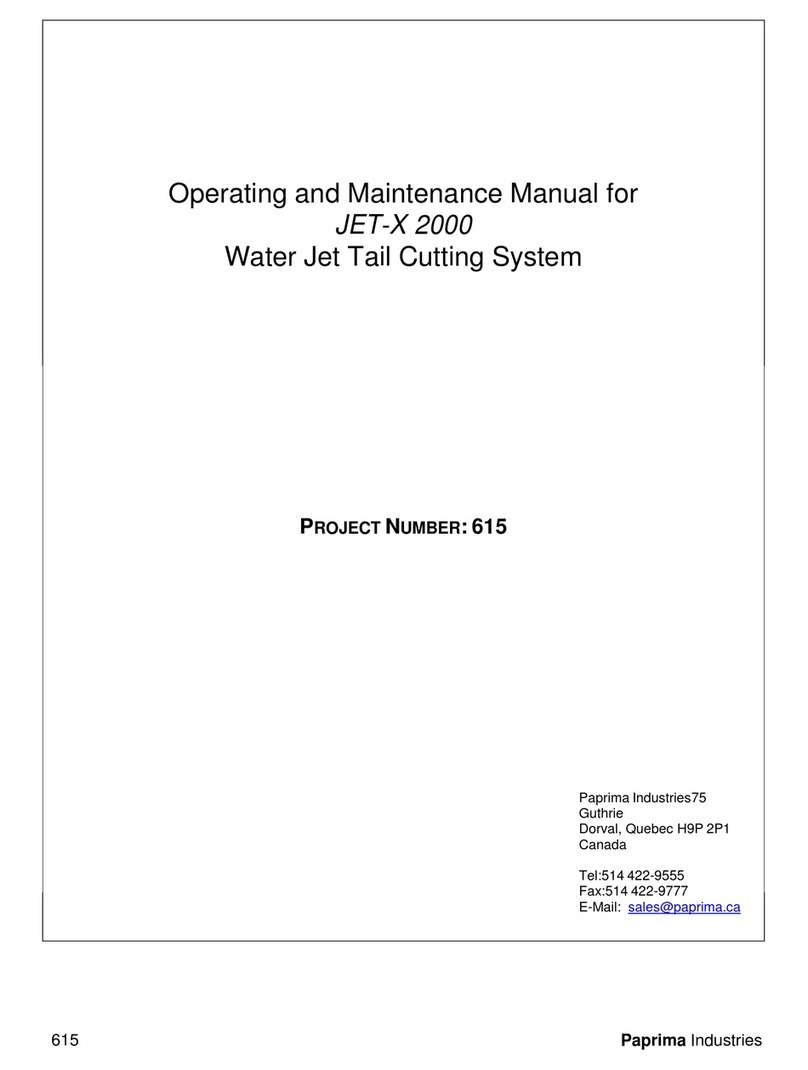 Paprima JET-X 2000 Operating and maintenance manual