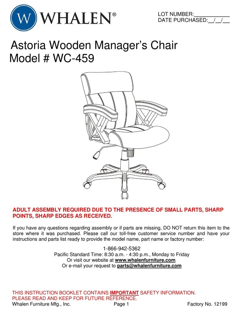 Whalen Astoria WC-459 User manual Whalen Astoria WC-459 User manual