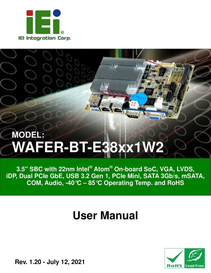 IEI Technology WAFER-BT-E38 1W2 Series User manual