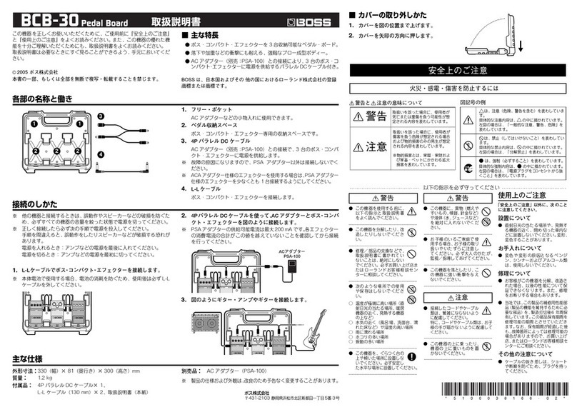 BOSSCO BCB-30 owner's manual
