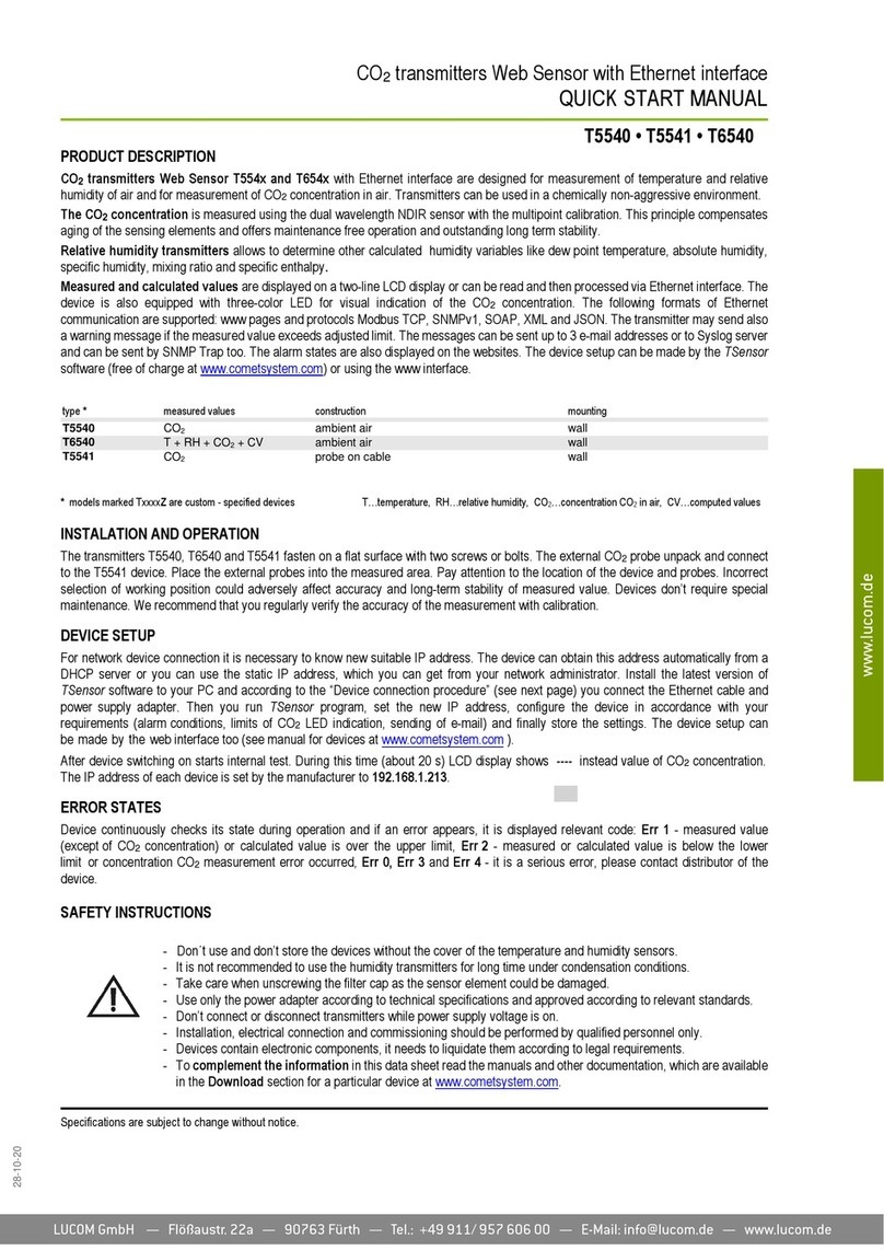 Lucom T5540 quick start guide