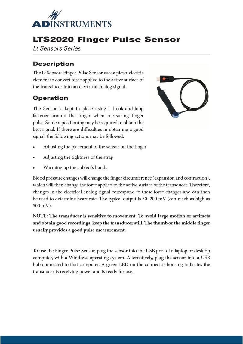 ADInstruments Lt Sensors Series quick start guide