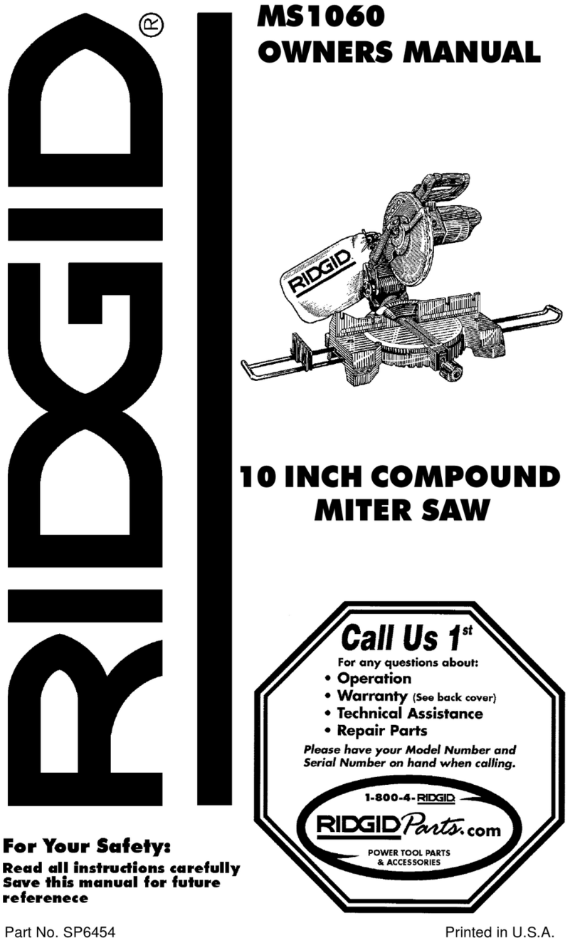 RIDGID MS1060 owner's manual