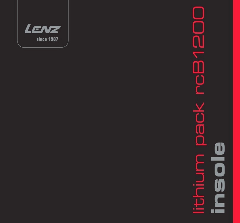 Lenz LITHIUM PACK INSOLE RCB 1200 manual