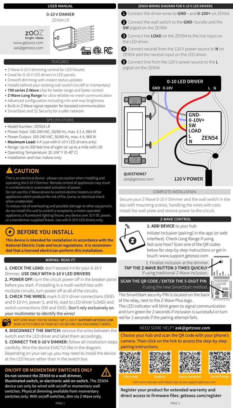 ZooZ ZEN54 LR user manual