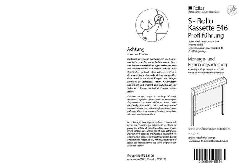 Rollos Roller blind S with cassette E46 Planning guide