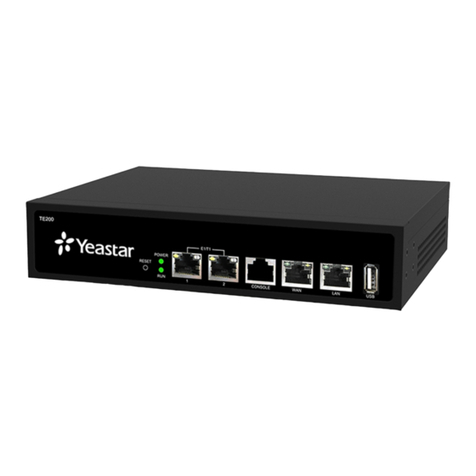 Yeastar Technology Yeastar TE200 User manual