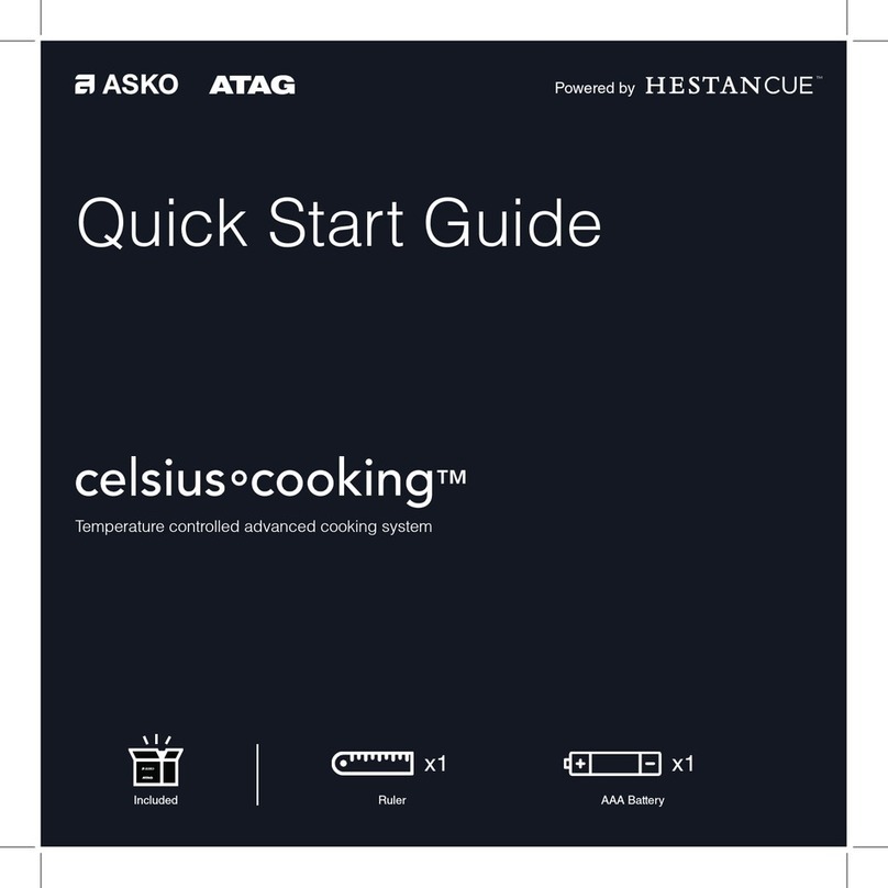 Hestancue ASKO ATAG celsius cooking quick start guide