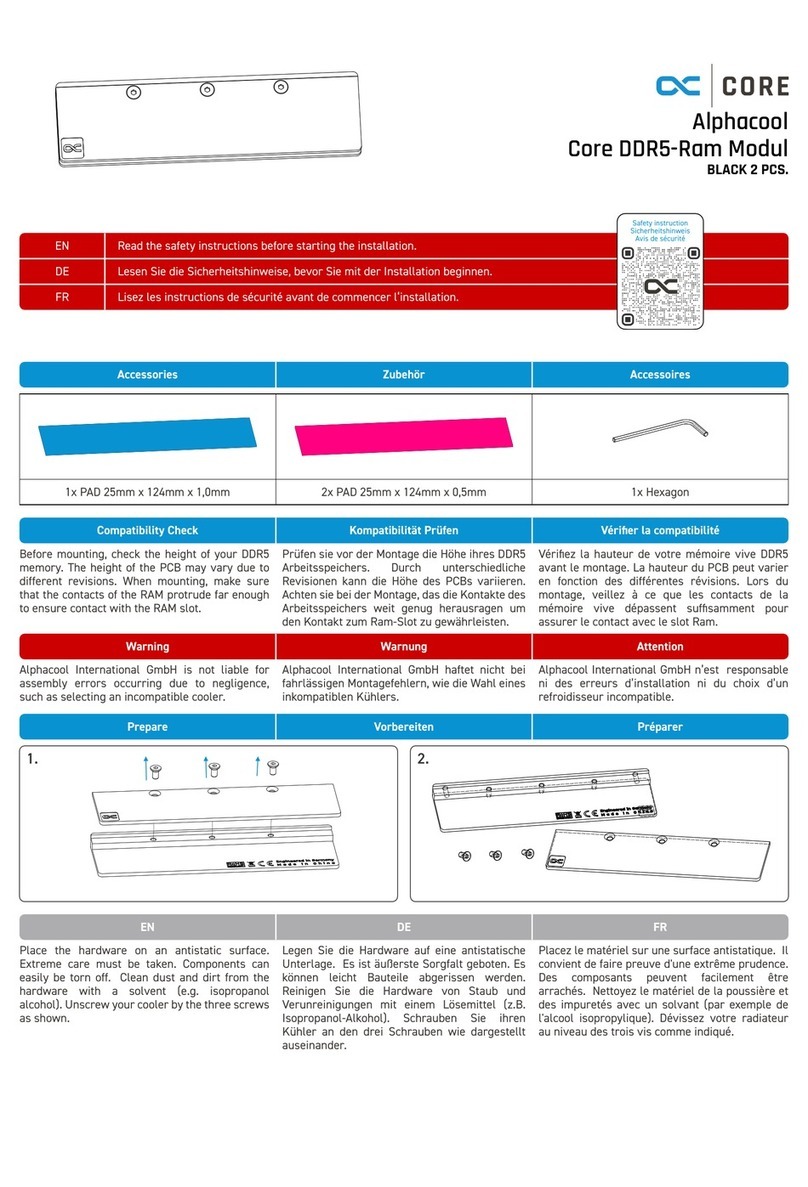 Alphacool Core DDR5-Ram Modul manual
