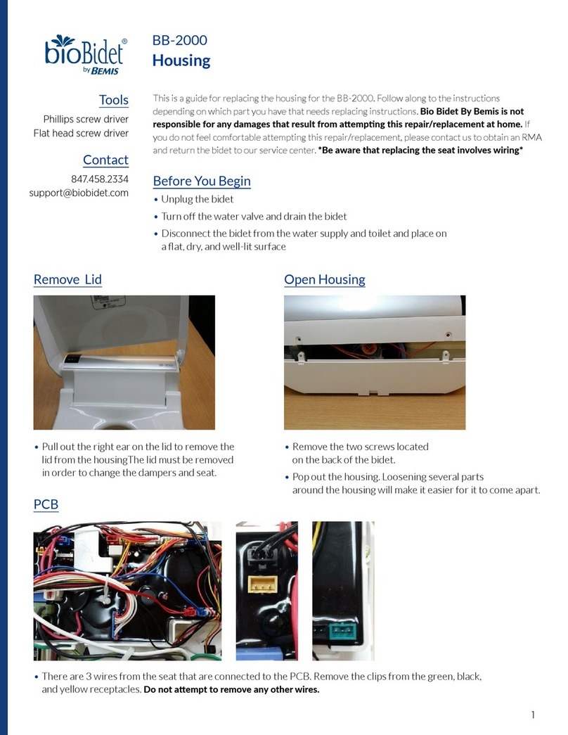 BEMIS bioBidet BB-2000 Replacement manual