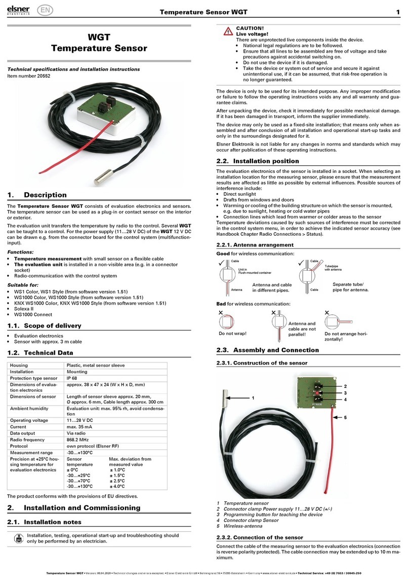 elsner elektronik 20552 Technical specifications and installation instructions