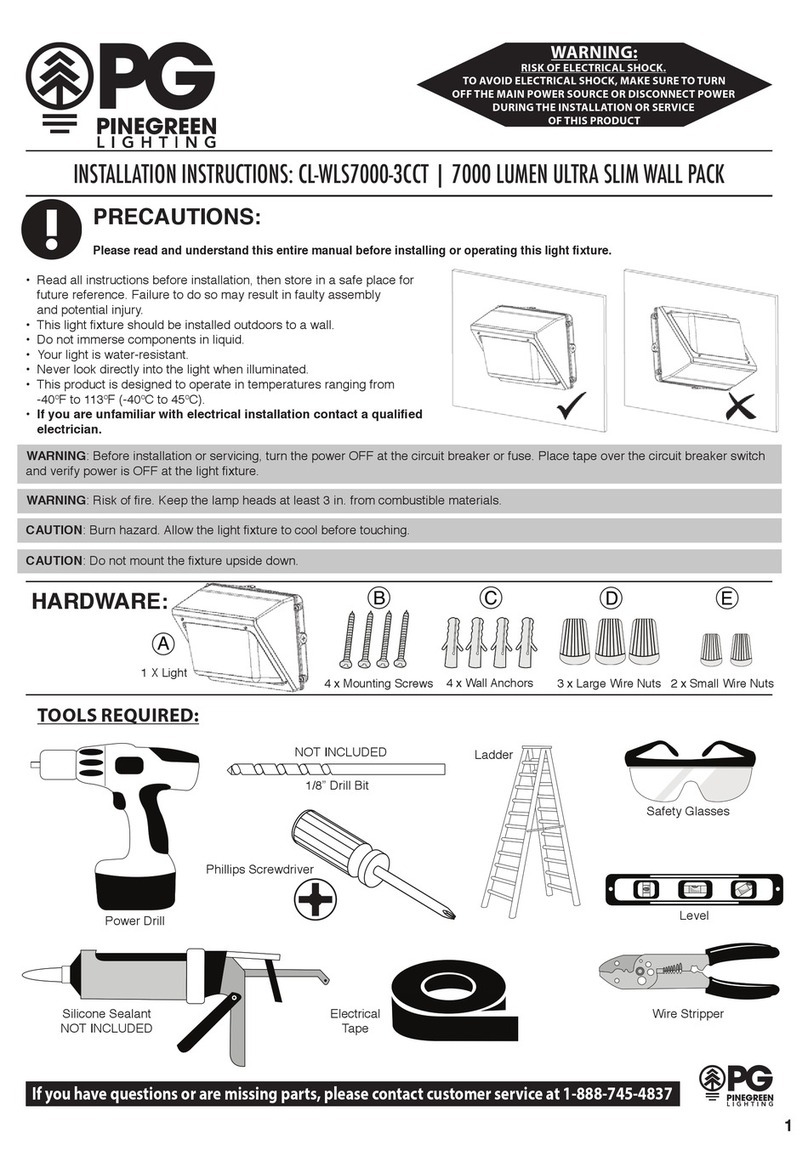 Pinegreen Lighting CL-WLS7000-3CCT installation instructions Pinegreen Lighting CL-WLS7000-3CCT installation instructions