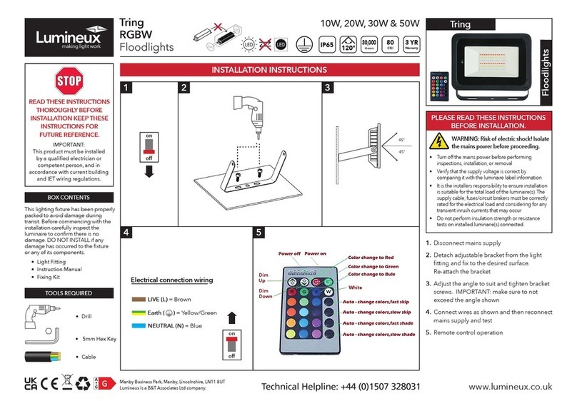 Lumineux Tring RGBW 10W User manual