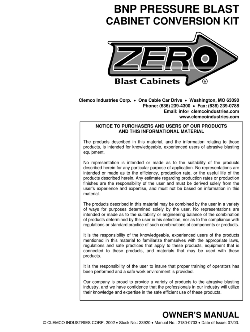 Clemco Zero owner's manual