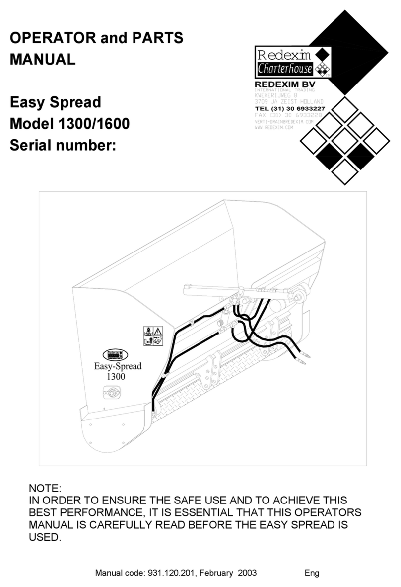 Redexim Easy Spread 1300 Operator and parts manual Redexim Easy Spread 1300 Operator and parts manual