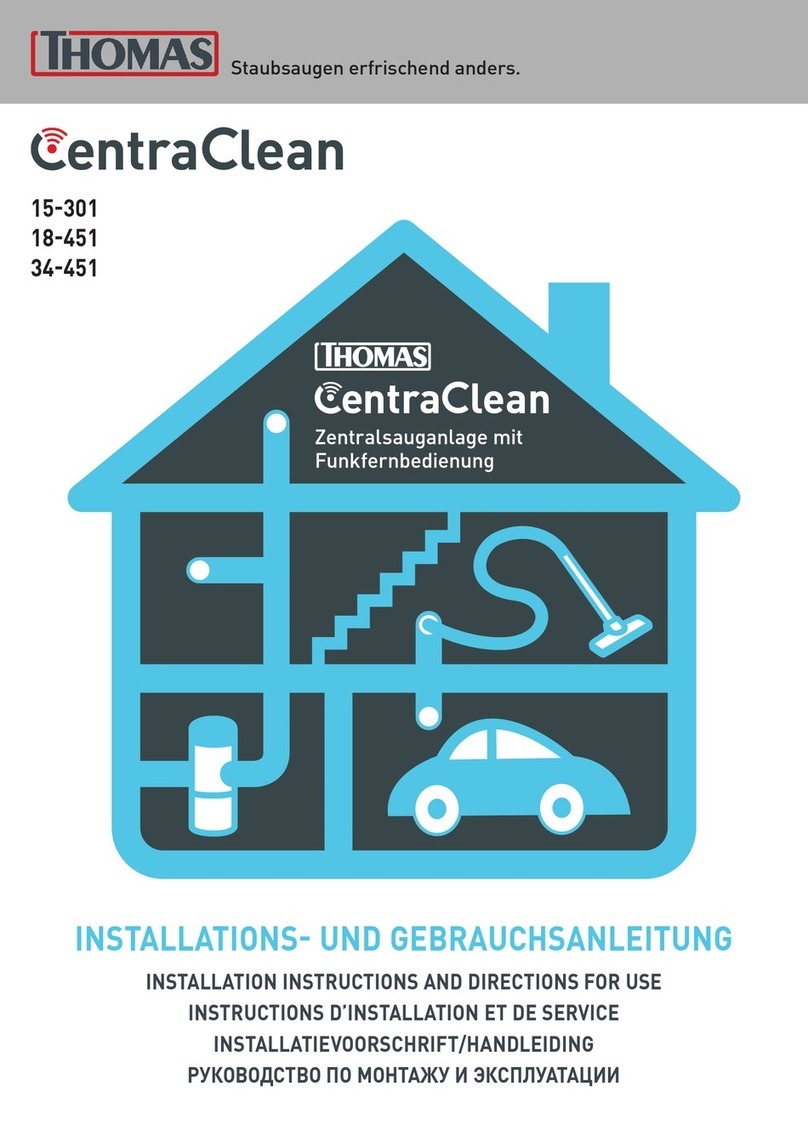 Thomas CentraClean 450 ZA Installation instructions and directions for use
