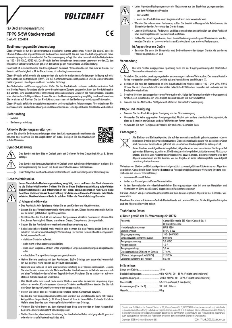 VOLTCRAFT FPPS 5-5W User manual VOLTCRAFT FPPS 5-5W User manual