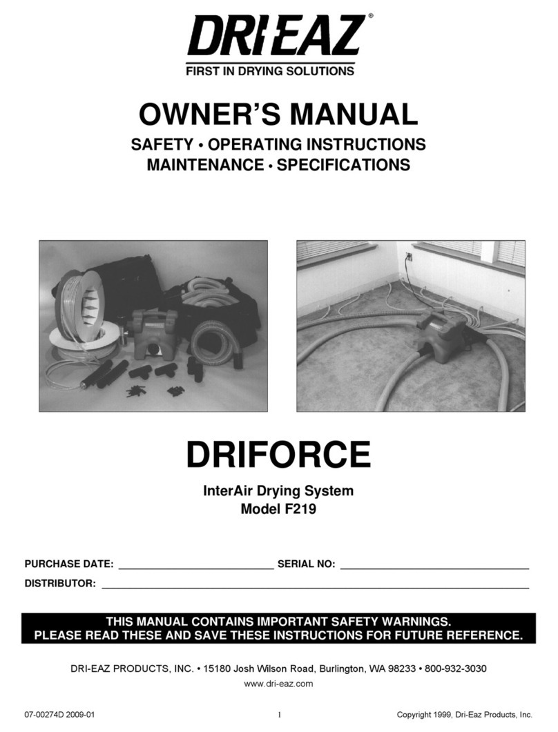 Drieaz DRIFORCE F219 owner's manual