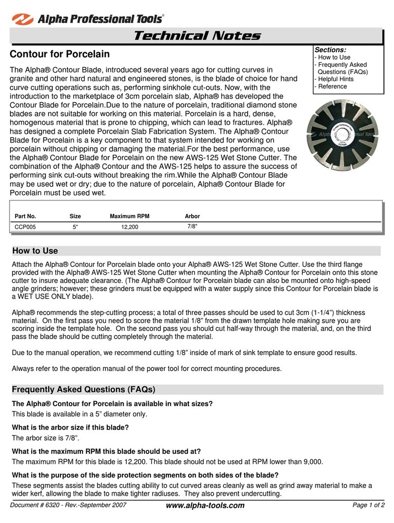 Alpha Professional Tools CCP005 Technical notes