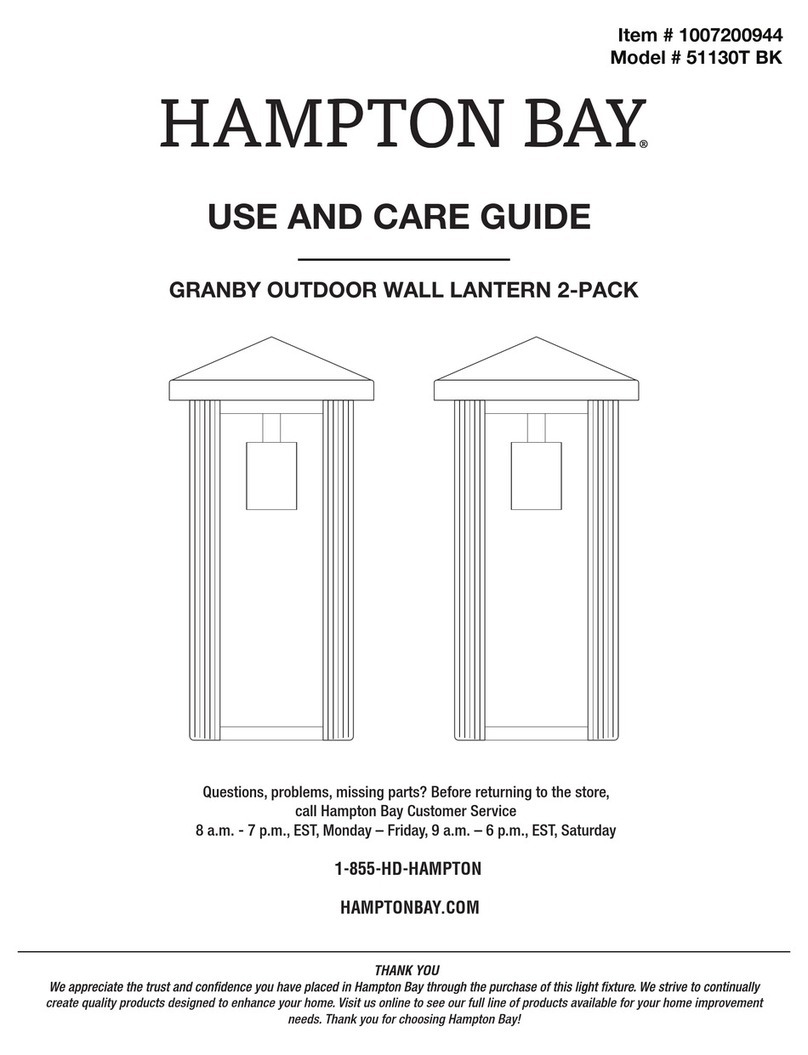 HAMPTON BAY GRANBY 51130T BK User manual