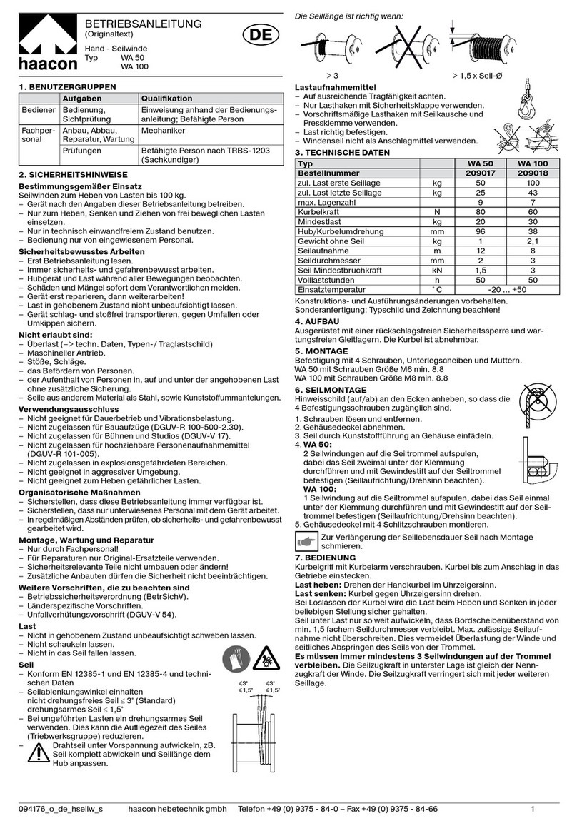 haacon WA 50 User manual