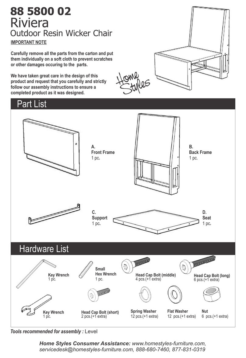 Home Styles Riviera 88 5800 02 quick start guide