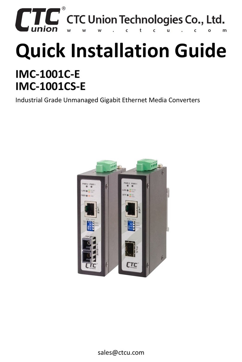 CTC Union IMC-1001C-E Quick installation guide
